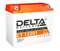 Аккумулятор Delta CT 12201 12В 20Ач 270CCA 177x88x154 мм Обратная (-+)